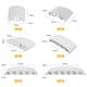 thumbnail image 5 of Aplique de pared AC85-265V Apliques de pared modernos Luces LED Luces empotradas hacia abajo Iluminación interior para dormitorio Balcón Pasillo Pasillo Escaleras 1 1, 5 of 5