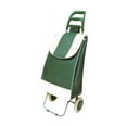 thumbnail image 1 of Carrito de compras Carrito de compras plegable Carrito de mano plegable Carrito portátil práctico Carrito de comestibles para viajes Gimnasio Compras verde, 1 of 8