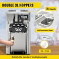 thumbnail image 3 of SIHAO 1200W Commercial Ice Cream Machine Countertop 18L/H Soft Serve Ice Cream Maker with LED Display, 3 of 11
