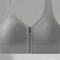 thumbnail image 5 of Feancey Zip Front Sports Bras for Women Wide Strap Casual Workout Yoga Bra Full Coverage Smoothing Underwire Bralettes Seamless Everyday Brassiere Gray Free Size, 5 of 6