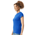 thumbnail image 6 of Gildan Softstyle Taped Neck T-Shirt for Women, Short Sleeve Semi-Fitted Tee, Royal, XL, 6 of 6