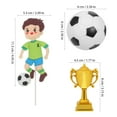 thumbnail image 6 of DRAFIDEEP Multi-Color Soccer Football Cake Toppers Set, Plastic Silicone Decorations for Birthday Party Cake Decorating, 6 of 8