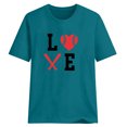 thumbnail image 4 of Blusa informal de manga corta con cuello redondo y estampado suelto de verano para mujer con estilo OAVQHLG3B Store  lin121212, 4 of 4