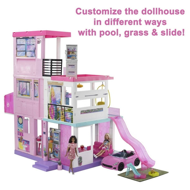 Barbie 60th Deluxe DreamHouse Playset with Elevator, Dolls, Car