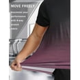 thumbnail image 2 of APTRO Men's and Big Men's Workout Shirt Athletic Core Shirt Quick Dry Moisture Wicking Short Sleeve Performance T-Shirt Gradient Wine Red,Sizes S-3XL, 2 of 7
