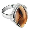 thumbnail image 3 of 925 Sterling Silver Ring Natural Montana Agate Handmade Jewelry, 3 of 10