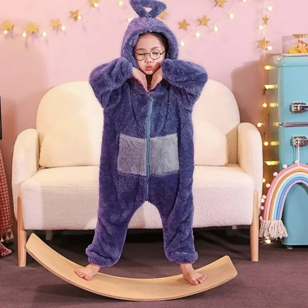 Disfraces de Teletubbies para niños y adultos, Onesie suelto usable, ropa para el hogar, Cosplay Unisex, Sudadera con capucha de fiesta, manta