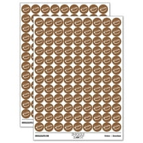 Hotdog Wiener Bun Ketchup Mustard 200 Round Stickers - Brown - Matte Finish - 0.50" Size