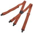 thumbnail image 1 of HINTRMENT 1Pcs Chocolate Polyester X Shape Suspender Pants for Men Holds Pants Adjustable Length, 1 of 6
