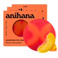 thumbnail image 1 of Jabón artesanal ANIHANA, paquete de 3 con aceite de coco, limpieza suave, sin parabenos, sin crueldad, refrescante aroma a batido de melocotón, 4,23 oz cada uno, 1 of 5