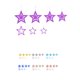 thumbnail image 5 of Yuarrent 7 piezas de decoraciones de estrellas colgantes de estrellas colgantes huecos adornos decorativos para festival de actividades, plata Kits de decoración para fiestas Violeta, 5 of 6