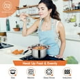 thumbnail image 4 of Coliware Rose Gold Pots and Pans Set, 5Pcs Stainless Steel Cookware Sets with Stock Pots Saucepans Frying Pans, Non-Stick Commercial Cooking Set Compatible with All Stovetops, Dishwasher Safe, 4 of 9