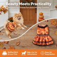 thumbnail image 2 of Halloween Pet Dress for Cats & Dogs with Pumpkin Lace Design, Soft Stretchy & Easy-On Outfit, Perfect for Photography Memory, 9.8in Back by MPOISVA, 2 of 9