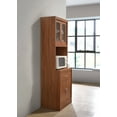 thumbnail image 5 of Hodedah Kitchen Cabinet with 1-Drawer, plus Space for Microwave in Cherry, 5 of 6