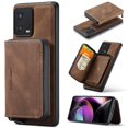 thumbnail image 1 of SaniMore Case for Motorola Moto S30 Pro 6.55" 2022, PU Leather Case Detachable Magnetic Zipper Wallet Card Slots Kickstand Wireless Charging Anti-drop Shockproof 360°Protection Case, Brown, 1 of 7