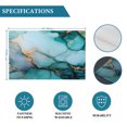 thumbnail image 6 of Marble Turquoise Gold Placemats Set of 6, Abstract Simple Geometric Washable Wipeable Table Mats for Dining Tables, Indoor Outdoor Kitchen Place Mats for Holiday Party Table Decor, 6 of 9