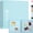Light Blue, variant on Bxaolu 7X7 Inch DIY Scrapbook Photo Album, Thick Paper Scrap Book 40 Pages Memory Book for Wedding Family, Coffee