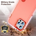 thumbnail image 4 of JTCASES Compatible with iPhone 15 Pro Max Case Heavy Duty Protective Rugged Phone Case, Full Body Anti-dust Shockproof Drop Proof Armor Durable Cover Case for iPhone 15 Pro Max 6.7 inch, Orange/Clear, 4 of 9