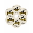 thumbnail image 7 of 13 Inch Round Placemats Set of 6, Yellow Black Buffalo Checkered Non Slip Heat Insulation PP Table Mats, Bones Cute Dogs Pets Washable Place Mats for Kitchen Dining Party Table Decor, 7 of 7
