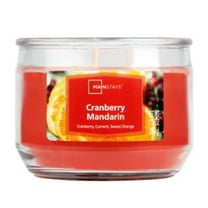Mainstays 3-Wick Glass Jar Candle, Cranberry Mandarin, Coral Red, 11.5 oz