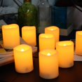 thumbnail image 5 of TOPCHANCES 3Pcs Indoor/Outdoor Battery Operated Flameless Candles with Timer Realistic Plastic LED Pillars Candle Light for Lantern Garden Wedding Christmas Decorations 3”x4”, 5 of 9