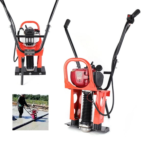Adjustable Concrete Screed with 5cm/1.97in Handle, Gasoline Engine Powered, 1.2hp, High Efficiency for Faster Leveling, Durable Iron Construction