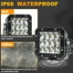 thumbnail image 5 of Luz de trabajo del automóvil Barra de luz LED, luz de trabajo de luz blanca de 5 pulgadas, 100W, 6000K, luz antiniebla impermeable de 12000LM para vehículos todoterreno, camiones, automóviles, ATV, SU, 5 of 8