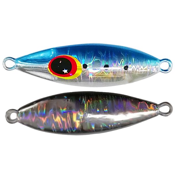 7cm 60g Cuchara Jigbait Hundimiento Señuelo de pesca Artificial para río (Plata azul) Sywqhk Alta Calidad