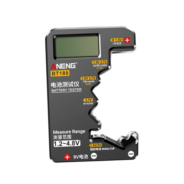 Almencla Battery Tester Battery Tester Household Portable 1.2-4.8V Easy Operation Black