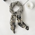 thumbnail image 5 of stylesilove Women Floral Print Silk Like Scarf Square Neckerchief Soft Bandana Small Shawl Neck Wraps for All Season (Black), 5 of 7