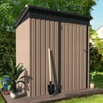 thumbnail image 6 of AECOJOY 46 Cu ft. Outdoor Trash Can Storage Shed Waterproof Horizontal Storage Cabinet in Brown&nbsp;, 6 of 8