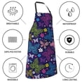 thumbnail image 5 of Pofeuu Colorful Butterflies Print Waterproof Apron with Pockets Adjustable Cooking Aprons Kitchen Bib for Baking Household Cleaning, 5 of 8