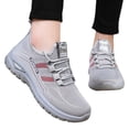thumbnail image 2 of Domzle Orthopedic Shoes for Women with Arch Support Slip On Golf Shoes Non Slip Wide Width Mesh Stretch Breathable Knitted Sneakers Soft Running Walking Orthopedic Shoes Gray, 2 of 10