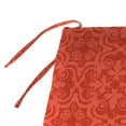 thumbnail image 5 of Jordan Manufacturing 59" x 16" Persimmon Red Medallion Rectangular Outdoor Settee Swing Bench Cushion with Ties, 5 of 10