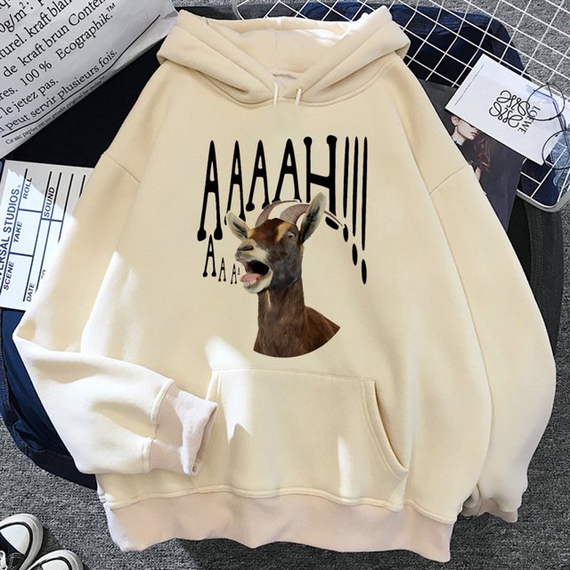 Sudadera con capucha Screaming Goat, estilo moderno, con estampado gráfico, diseño de chándal para adolescentes, sudadera con capucha, diseño estampado, estampado de anime