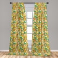 thumbnail image 5 of Ambesonne Whimsical Curtains, Botanical Flowers, Pair of 28"x63", Multicolor, 5 of 5