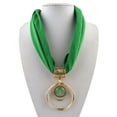 thumbnail image 2 of fastboy Classic Pendant Scarf Circular Alloy Pendant Collar Polyester Solid Scarf, 2 of 2