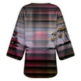 thumbnail image 4 of Nouveaux Hauts pour Femmes 2023 Mode Grande Taille Manches Longues Col Rond Blouse Imprimée Automne Chandail Décontracté Hauts Chemise Manches Longues pour Femmes, 4 of 5