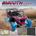 thumbnail image 4 of Qaba 24V 7AH Ride on Car, 2 Seater 4 MPH Ride on UTV Battery Powered Toy Car with 4 Shock Absorbers, Music, Horn, LED Lights for 3-8 Years, Pink, 4 of 9