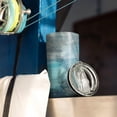 thumbnail image 3 of 20oz Insulated Tumbler, Travel Coffee Tumbler with Lid, Cup Holder Friendly Travel Coffee Mug, Stainless Steel Thermos, 20 Oz Tumbler, Reusable Insulated Coffee Mug with Lid ( Teal Green ), 3 of 7