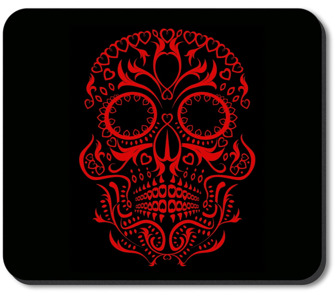 Art Plates Mouse Pad - Red Sugar Skull