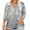 A Dark Gray, variant on Loose Fit Plus Size Shirts for Women Fall Summer 3/4 Length Sleeve V Neck Striped Tops Shirt Blouses Women A White XXXL