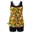 thumbnail image 5 of UPPADA Womens Two Piece Bathing Suit 2025 Modest High Waist Swimwear Elastic Floral Swimsuit with Shorts Tummy Control Sporty Beachwear Swimming Suits Yellow,L, 5 of 6