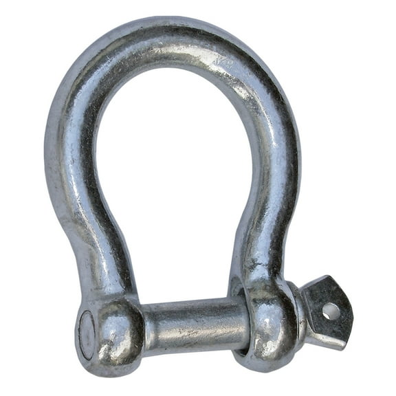 Five Oceans Galvanized Steel 1/4-Inch Pin Bow Shackles, Anchor Shackle for Boat, Sailboat - FO432