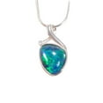 thumbnail image 4 of OCEAN MIRROR FLASH STERLING SILVER AUSTRALIAN BLACK OPAL NECKLACE, 4 of 5