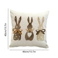 thumbnail image 3 of Qocolhg Happy Easter Throw Pillow Covers 15.7x15.7 Inch Bunny Egg Spring Floral Decorative Holiday Party Cushion Cases for Sofa Couch, Easter Decorations for Home, 3 of 6