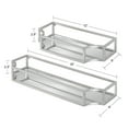 thumbnail image 2 of Kate and Laurel Ciel Modern Glam Metal Wall Shelf Set, Set of 2, Silver, Elegant Wall Decor and Storage, 2 of 7