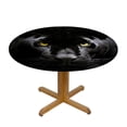 thumbnail image 3 of WYYP Black Panther Round Tablecloth - Outdoor Picnic Camping and Indoor Kitchen Dining Party - 100% Polyester Fiber - Great for Home Kitchen/Parties/Holiday Dinner White, 3 of 8