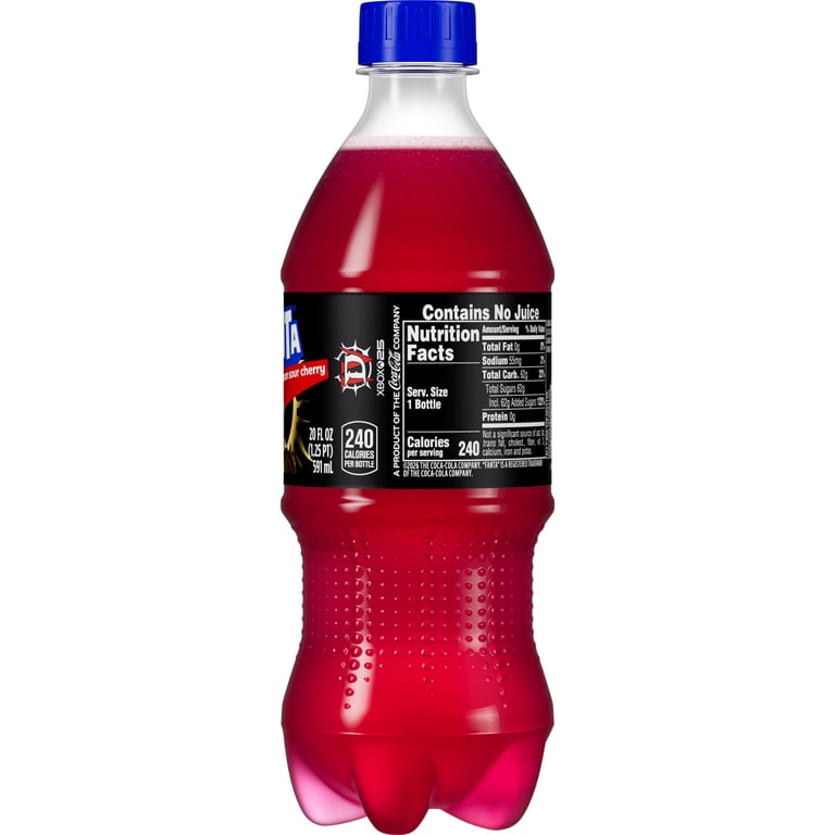Fanta Crimson Sour Cherry Soda Pop Bottle, 20 fl oz - Walmart.com