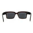 thumbnail image 4 of Mens Classy Moulded Thick Horn Rim Rectangle Fashion Sunglasses Black Wood, 4 of 4